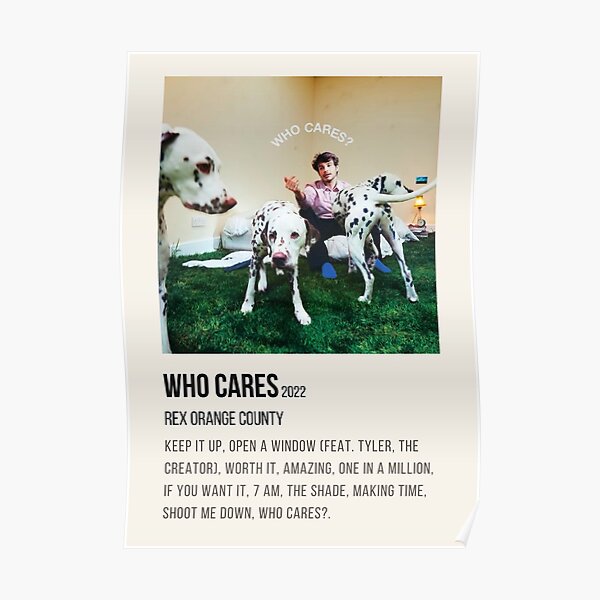 rex orange county who cares? album poster Poster