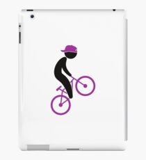 A cyclist doing tricks on his bike iPad Case/Skin
