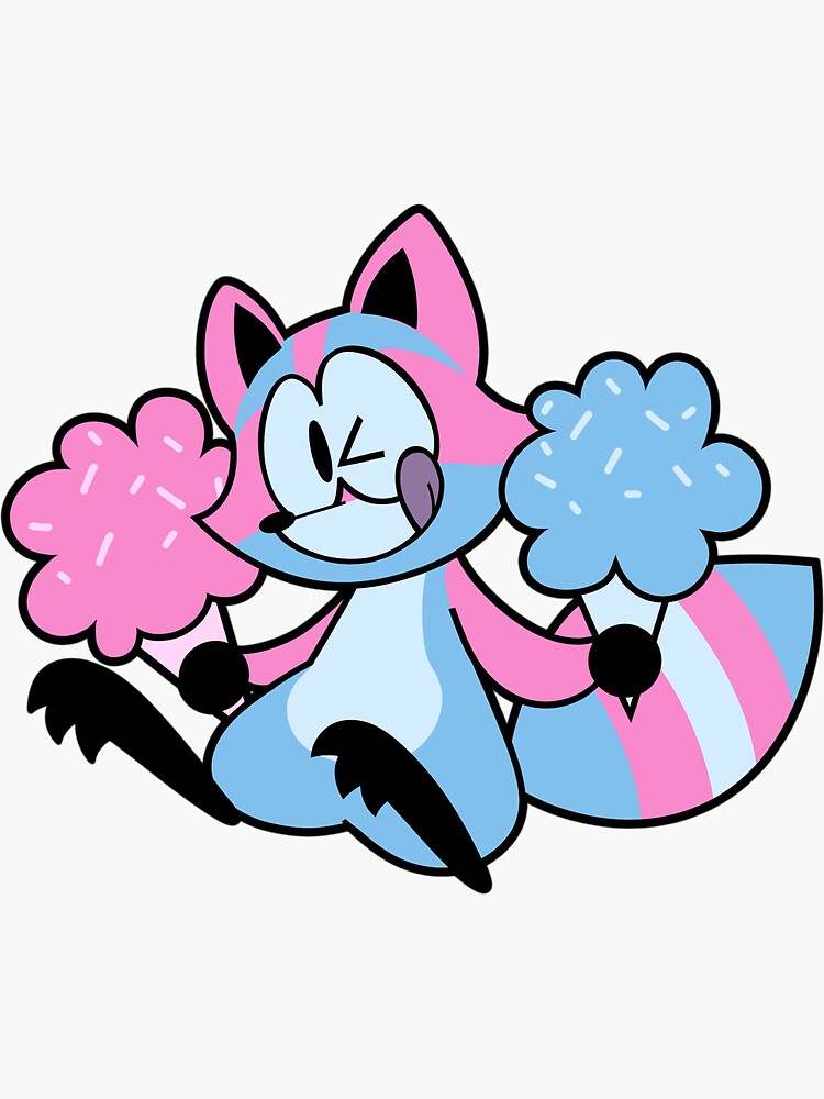 "Cotton Candy Raccoon" Sticker for Sale by CONFETTIZ95 Redbubble