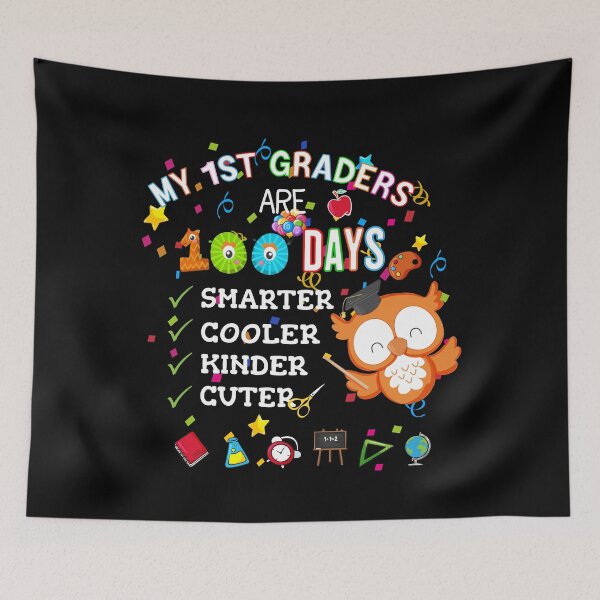 Item preview, my 1st graders 100 days smarter kinder cuter cooler, funny 100 days kinder smarter shirt for kids  designed and sold by jake aff47.