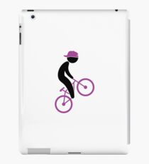 A cyclist doing tricks on his bike iPad Case/Skin