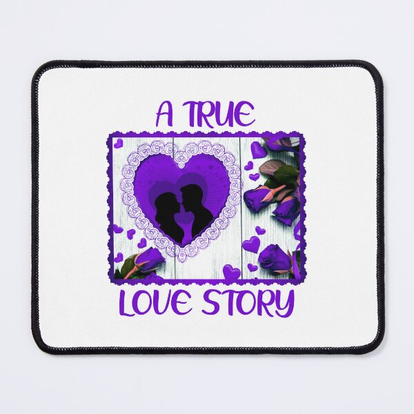 Item preview, A True Love Story - Classic Purple Roses Valentine designed and sold by PawsitiveMum.