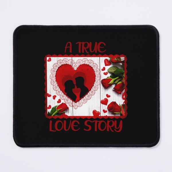 Item preview, A True Love Story - Classic Red Roses Valentine (on Black) designed and sold by PawsitiveMum.