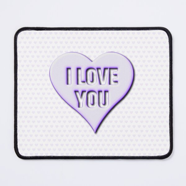 Item preview, I Love You! Purple Metal Heart with Pattern designed and sold by PawsitiveMum.