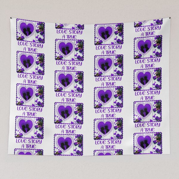 Item preview, A True Love Story - Classic Purple Roses Valentine designed and sold by PawsitiveMum.