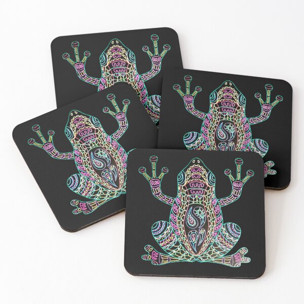 Item preview,  Psychedelic neon coloured frog designed and sold by TJ-Allen.