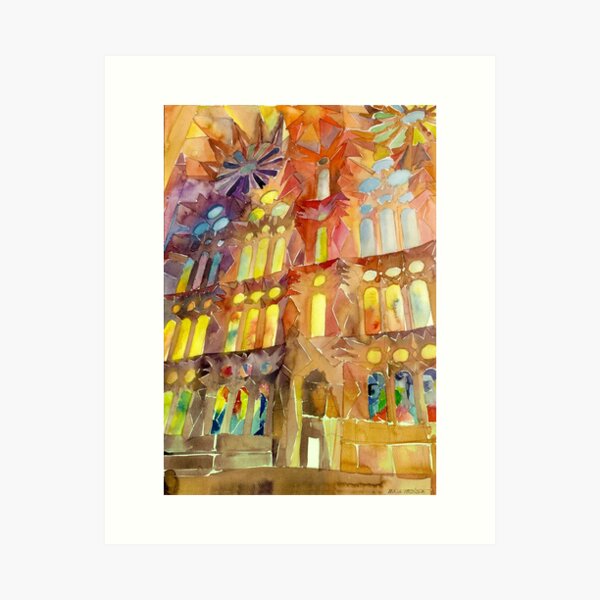 Item preview, Sagrada Familia Barcelona interior designed and sold by Maja Wrońska.
