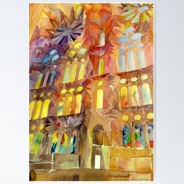 Sagrada Familia Barcelona interior Poster