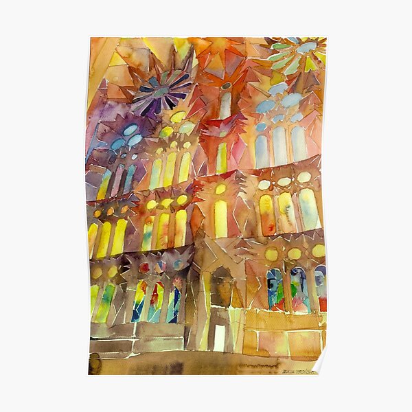 Sagrada Familia Barcelona interior Poster