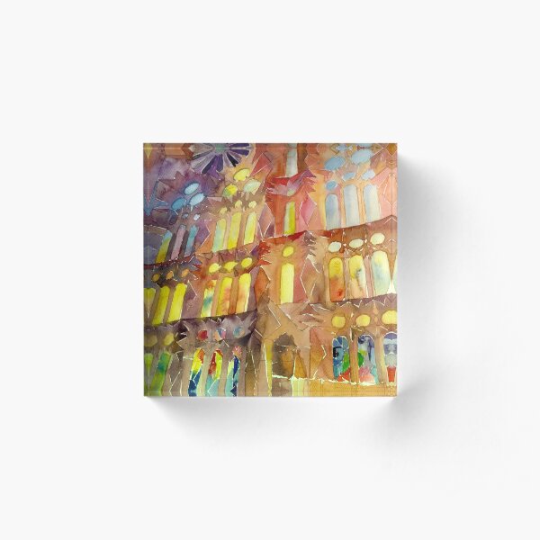 Sagrada Familia Barcelona interior Acrylic Block