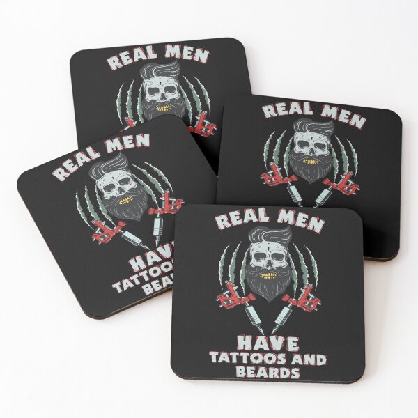 Item preview, Real men have tattoos and beards designed and sold by SidTastic .