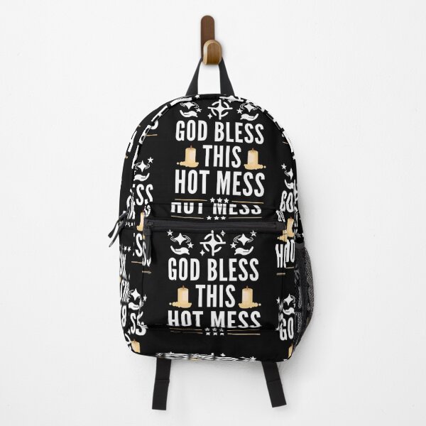 Item preview, God Bless This Hot Mess - Christian quotes designed and sold by Delandor.
