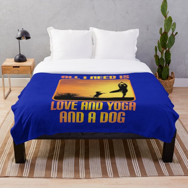 Item preview,  All I need is love and yoga and a dog. designed and sold by Umiska.