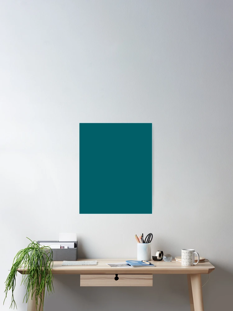 Imagen 2 de 3, Póster con la obra Peacock Blue Plain color , diseñada y vendida por SolidColor.