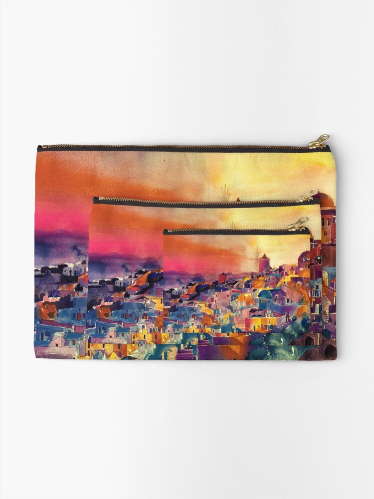 Alternate view of Santorini Zipper Pouch