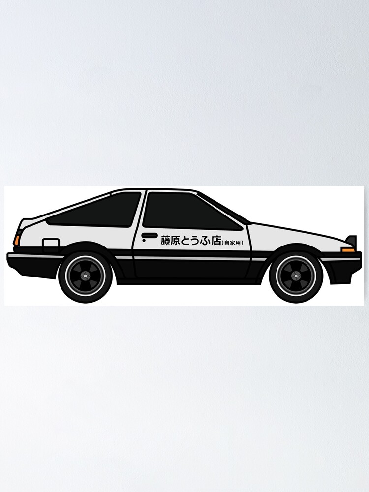 Ae86 Initial D Ae86 Poster By Mandalapics Redbubble