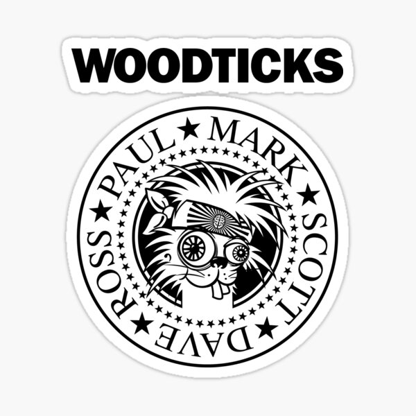 Skuzzy and The woodticks Band Sticker