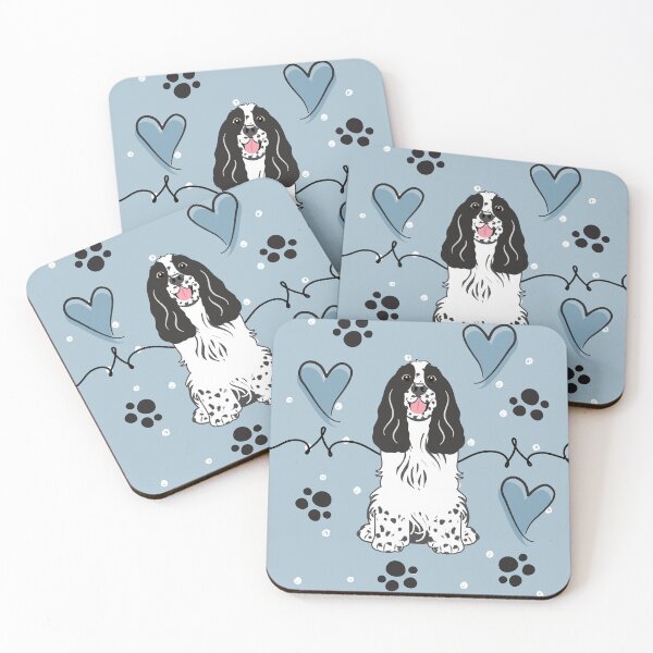 Item preview, Love Black and White Cocker Spaniel designed and sold by Lulupainting.