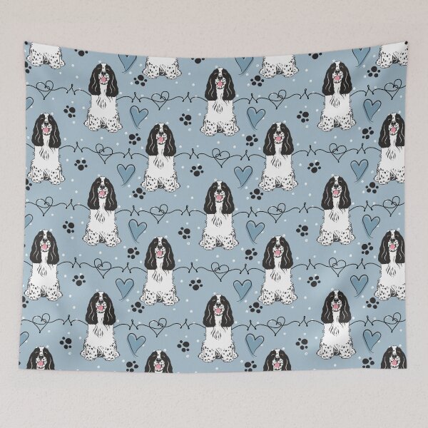 Item preview, Love Black and White Cocker Spaniel designed and sold by Lulupainting.