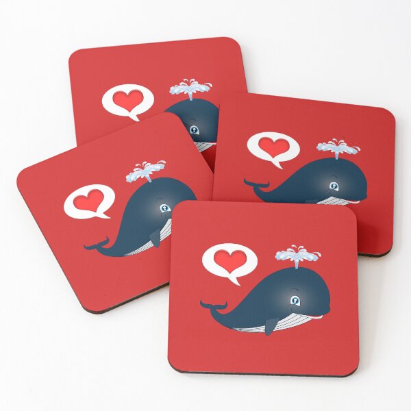 Item preview, Whale Love (Navy/Red on Red) designed and sold by PawsitiveMum.