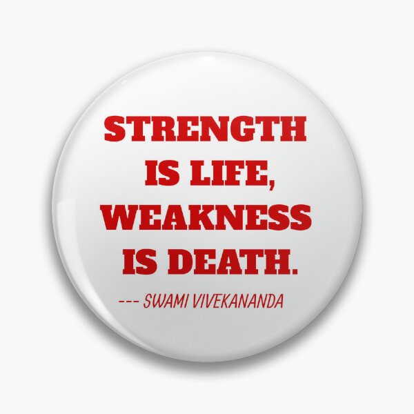 Item preview, STRENGTH IS LIFE QUOTE BY SWAMI VIVEKANANDA. designed and sold by Aumcreations.