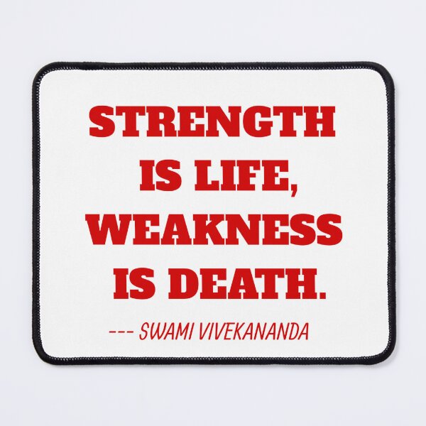 Item preview, STRENGTH IS LIFE QUOTE BY SWAMI VIVEKANANDA. designed and sold by Aumcreations.