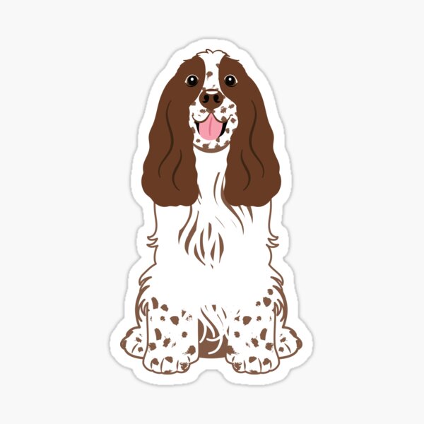 Item preview, Love Liver and White Cocker Spaniel Springer Spaniel designed and sold by Lulupainting.