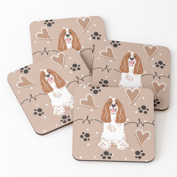 Item preview, Love Red and White Cocker Spaniel designed and sold by Lulupainting.