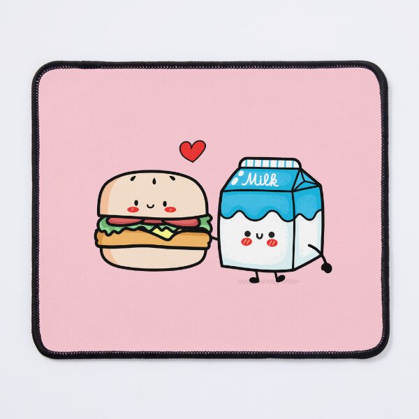 Item preview, Cute hamburger and milk, Sweet Valentines couples. Best friend forever. designed and sold by WhaleSharkShop.