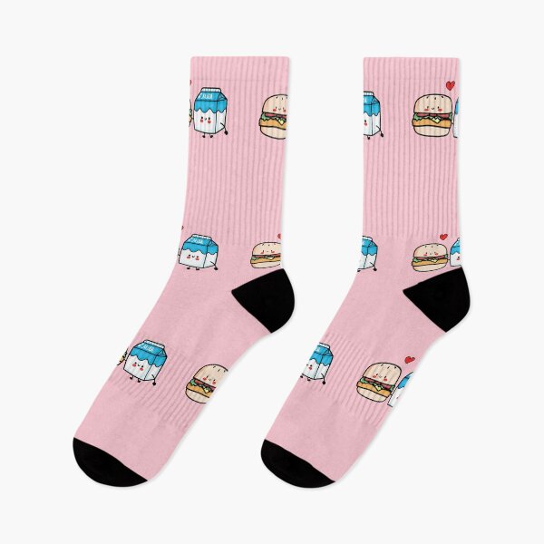 Item preview, Cute hamburger and milk, Sweet Valentines couples. Best friend forever. designed and sold by WhaleSharkShop.