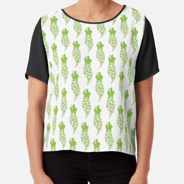 Green dress print Chiffon Top
