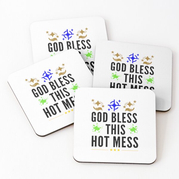 Item preview, God Bless This Hot Mess - Christian Saying Quotes designed and sold by Delandor.
