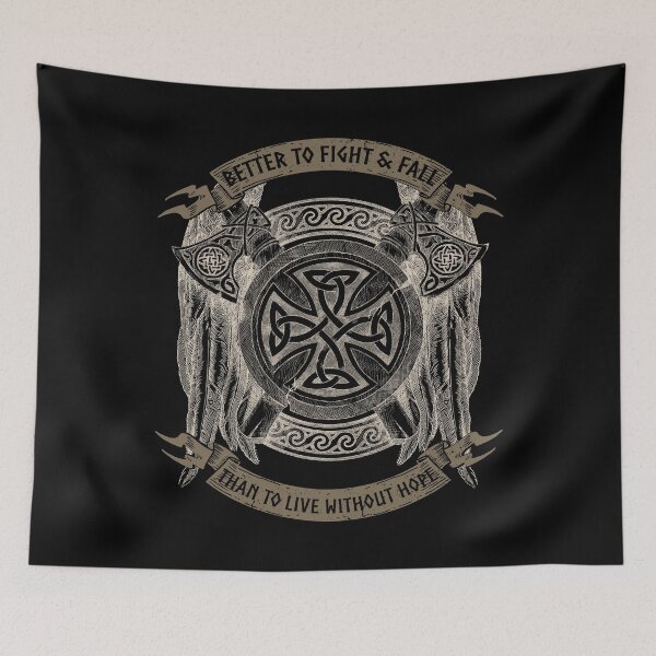 Item preview, Better to Fight & Fall, Volsunga Saga, Norse Mythology, Vikings, Viking Gift designed and sold by Proverbial Wisdom Design.