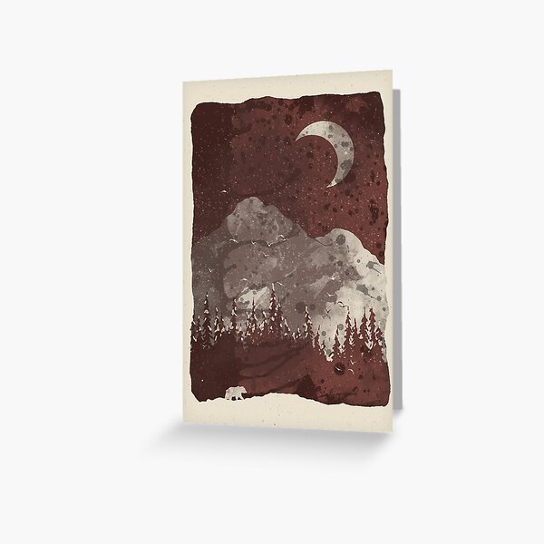 Winter Finds the Bear... Greeting Card