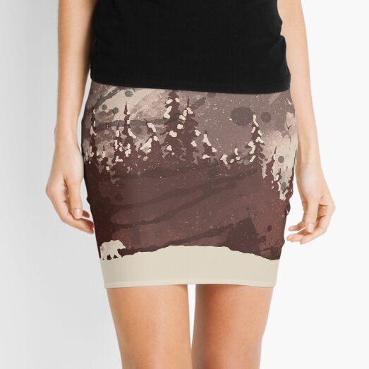 Winter Finds the Bear... Mini Skirt