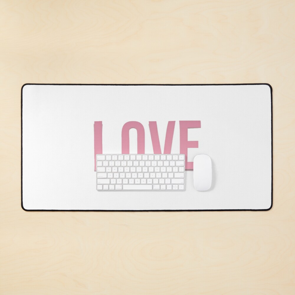 I Love You Valentine Word Simple Minimal White Outline Letters