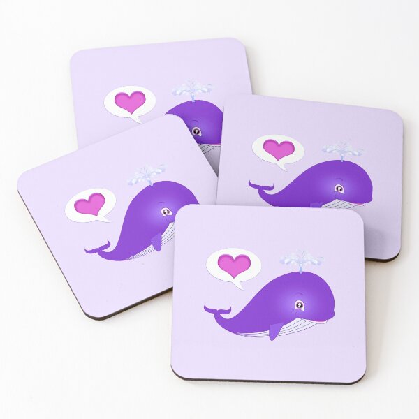 Item preview, Whale Love - (Purple/Pink on Pink) designed and sold by PawsitiveMum.