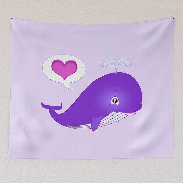 Item preview, Whale Love - (Purple/Pink on Pink) designed and sold by PawsitiveMum.