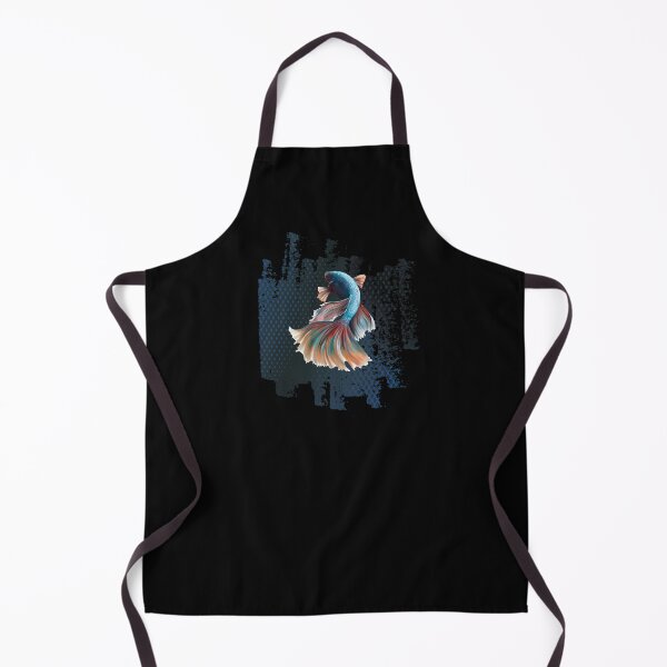 Item preview, Betta Fish Blue with Rainbow Tail on Blue designed and sold by Trinket-Trickster.