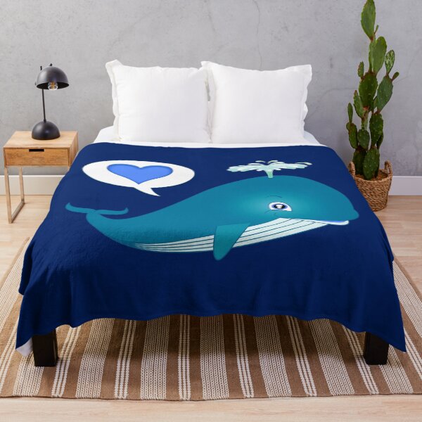 Item preview, Whale Love (Aqua/Blue on Navy) designed and sold by PawsitiveMum.