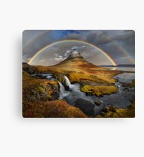Rainbow over Kirkjufell Leinwanddruck