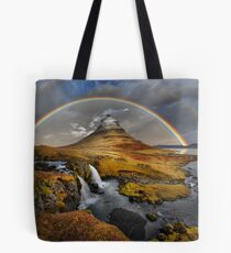 Rainbow over Kirkjufell Tote Bag