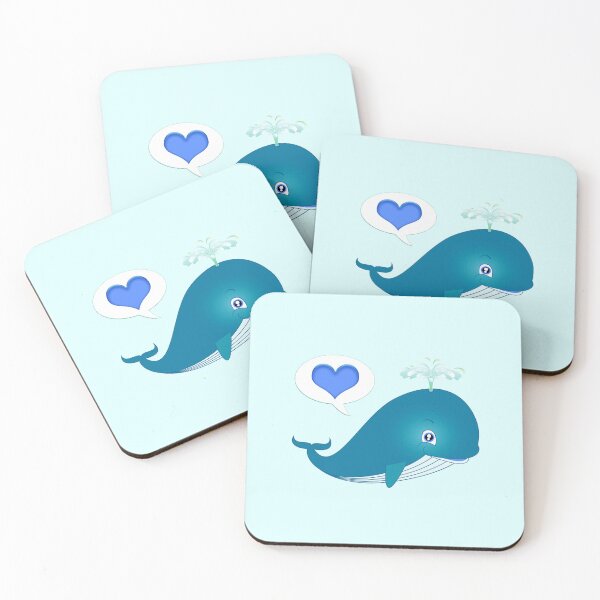Item preview, Whale Love (Aqua/Blue on Lt. Aqua) designed and sold by PawsitiveMum.