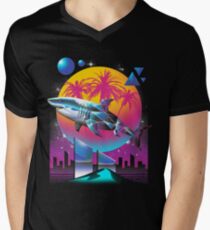 Camiseta para hombre de cuello en v Rad Shark