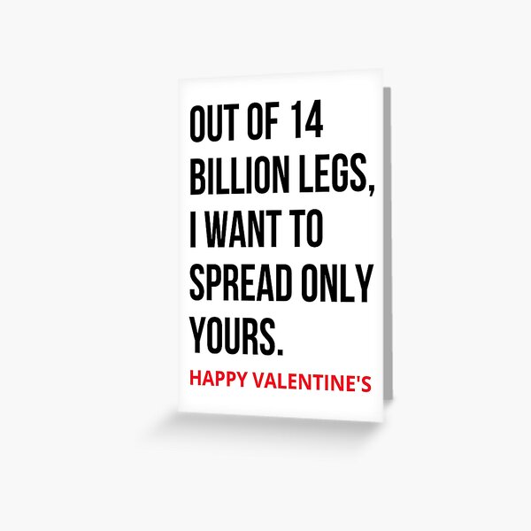 Funny Naughty Valentines Day Gifts for her Greeting Card for Sale