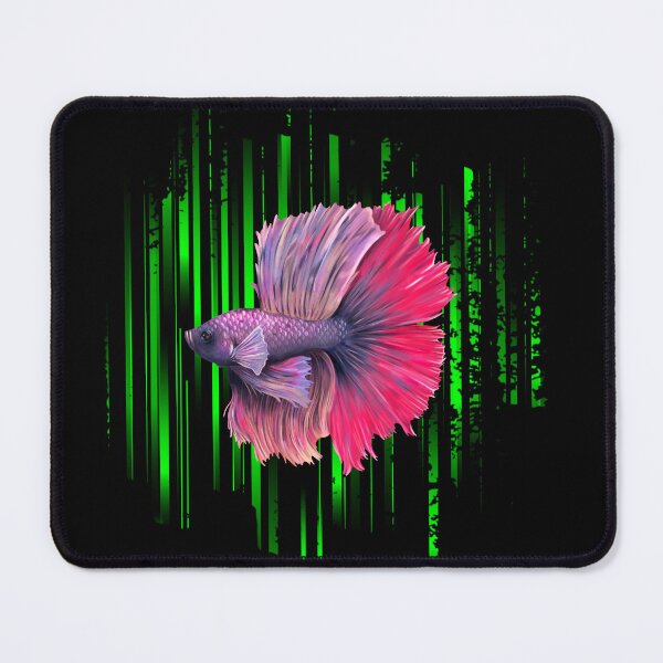 Item preview, Betta Fish Purple and Pink Green Stripes designed and sold by Trinket-Trickster.