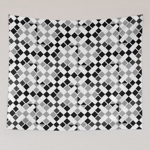 Item preview, Checkerboard style random gray and black plaid designed and sold by anenastudio.