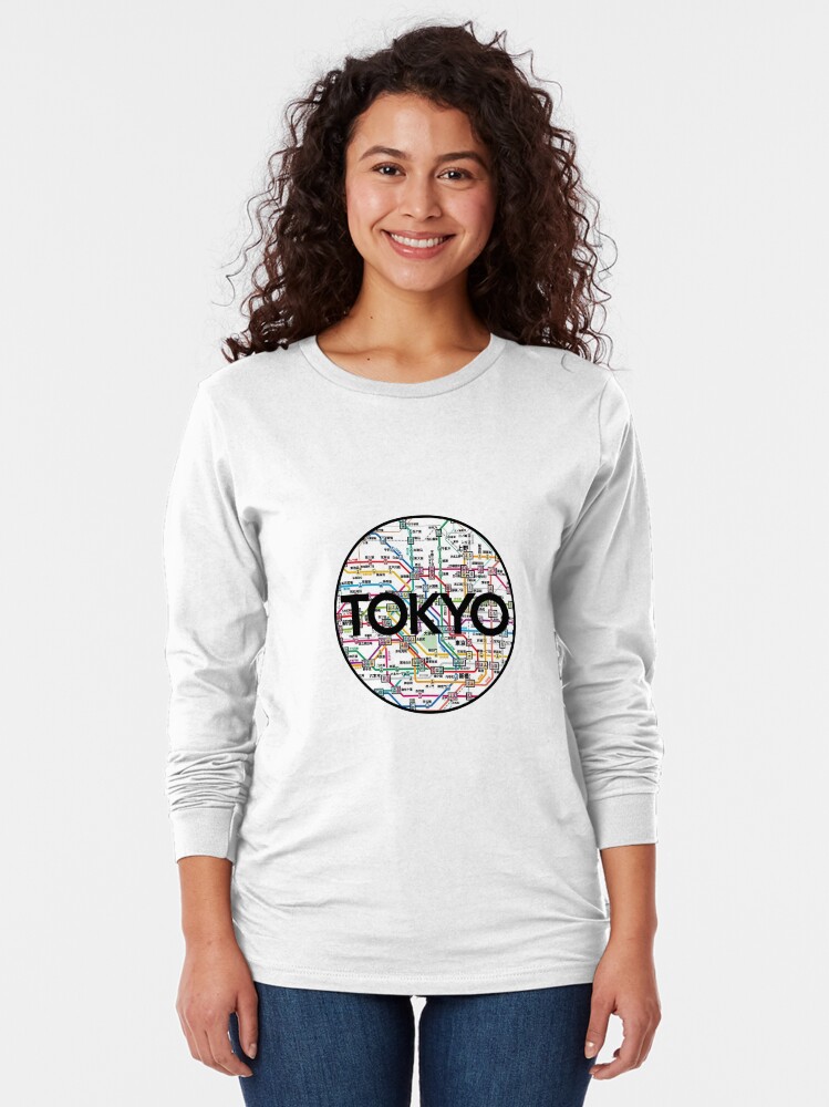 Thumbnail 2 of 5, Long Sleeve T-Shirt, Tokyo designed and sold by luggagestickers.