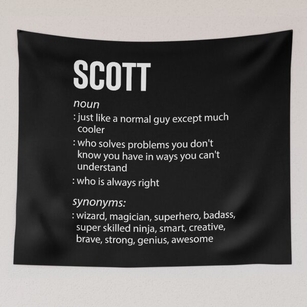 Item preview, Scott Definition Noun designed and sold by ForeverInTime.