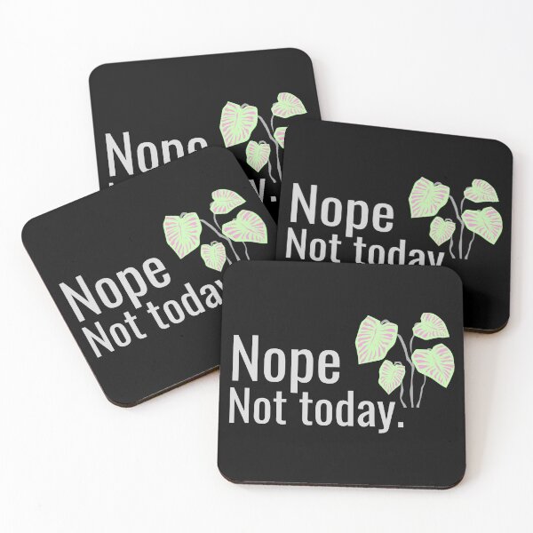 Item preview, Nope. Not today with tropical green and pink ears designed and sold by Vicsdesignsart.
